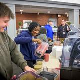 St. Paul's School Photo #10 - Students often start their mornings at the smoothie bar in the Coit Dining Hall.