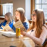 Gould Academy Photo #2 - Student-led discussions around a Harkness table teach students how to think critically, engage with their classmates, and possibly most importantly, actively listen to their peers.