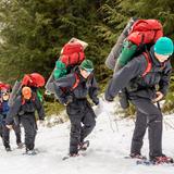 Gould Academy Photo #19 - During Junior Four Point, eleventh-graders go on a winter camping expedition in the White Mountain Nationial Forest and Western Mountains of Maine. The experience teaches them how to interact as a team, and that they are capable of doing difficult things.