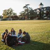 St. Michaels University School Photo #6 - 51Թ students make the most of campus life-whether it's relaxing with friends on the field, finding quiet spots to study during the day, to visiting the fitness centre after dinner in the dining hall.