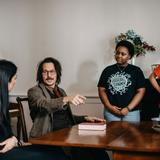 Stuart Hall School Photo #4 - Students listen as Mr. Belote, English teacher and Humanities Department Chair, leads the discussion