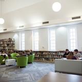 Stuart Hall School Photo #9 - Students study and collaborate in the library