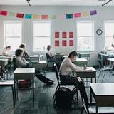 Stuart Hall School Photo #5 - Students listen attentively during Spanish class.