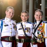 Oak Ridge Military Academy Photo #15 - ORMA Seniors in their dress whites as they prepare for graduation.