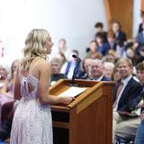 North Yarmouth Academy Photo #19 - Each senior gives a speech to school community on a topic of their choosing. They work one-on-one with a speech advisor on their content and presentation. Alumni continually remark on how their senior speech prepared them for speaking in college, in the workforce, and life.